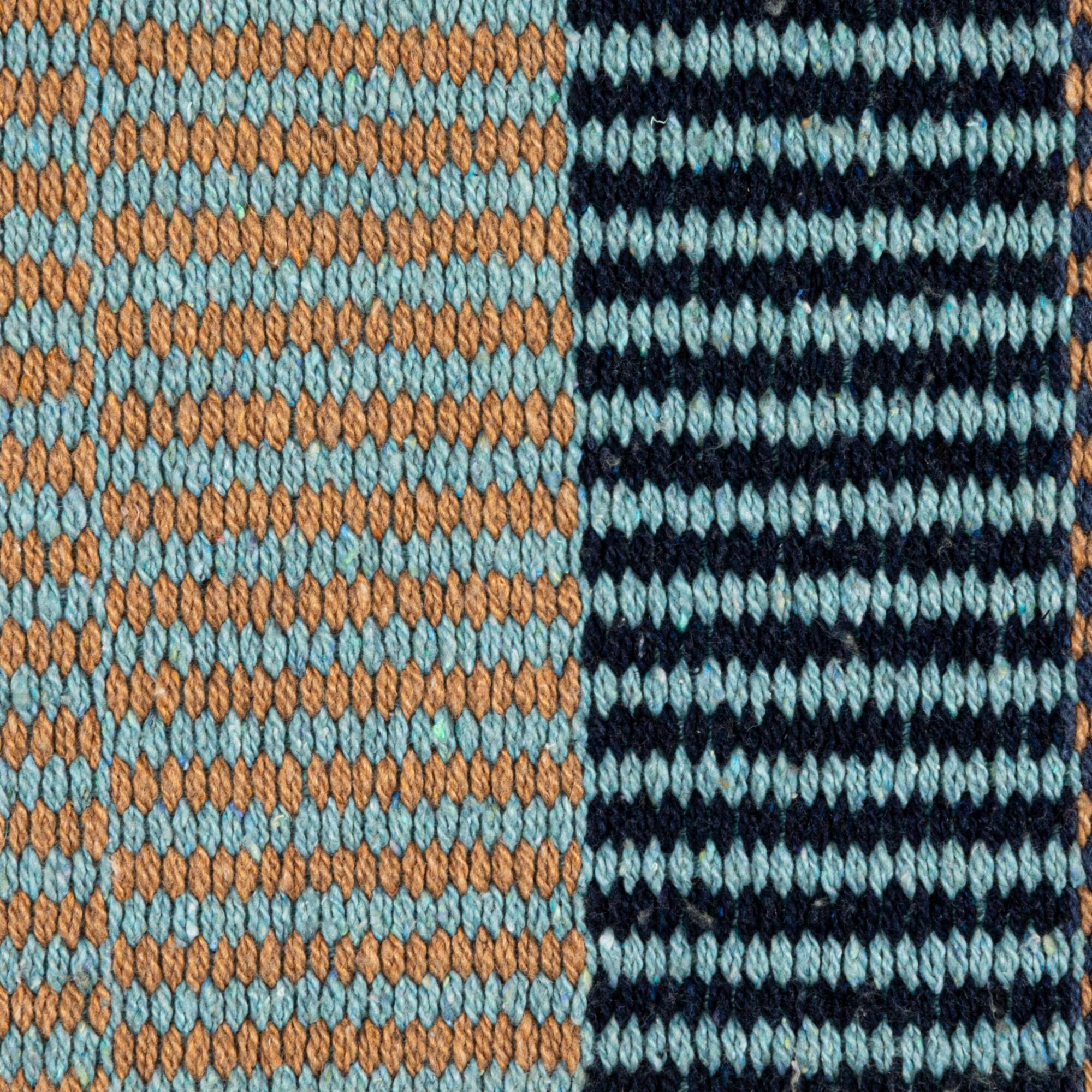Hello Honey® Blue & Cream Striped Cotton Blend Throw with Fringe